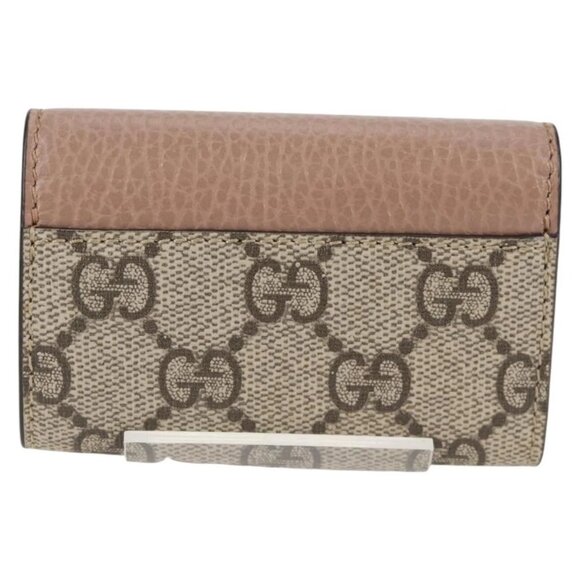 GUCCI GG Supreme Key Case PVC Beige Gold 456118 Auth 138570M - Picture 7 of 15